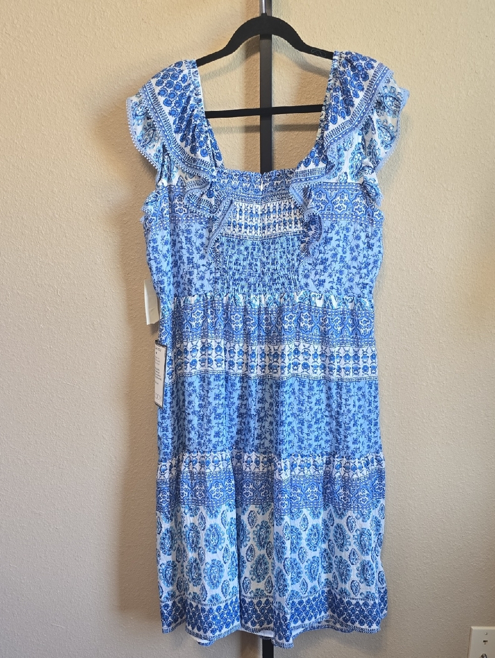 NWT Eliza J Ruffle Sleeve Midi Dress Size 14W - Picture 8 of 11